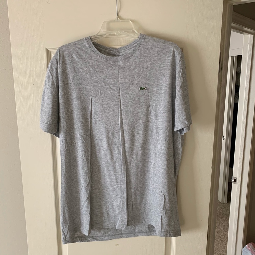 Classic grey Lacoste t-shirt.